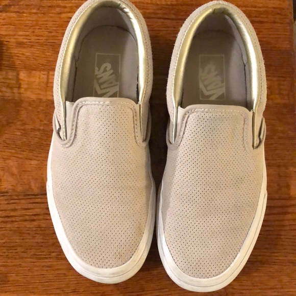 tan slip on vans